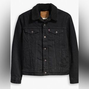 Levi’s Premium Sherpa Trucker Jacket NEW - (black; SZ: Medium)